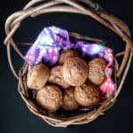 carrot raisin muffins in basket