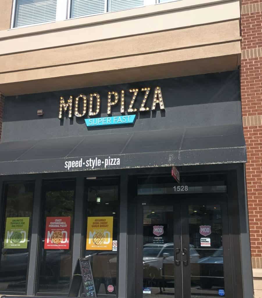 outside of a Mod pizza location.